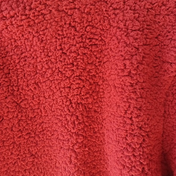 Love Tree Women's Size Large 1/4 Zip Sherpa Pullover Red Draw Cords NEW - Picture 5 of 9